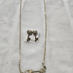 Gold Heart Jewelry Set